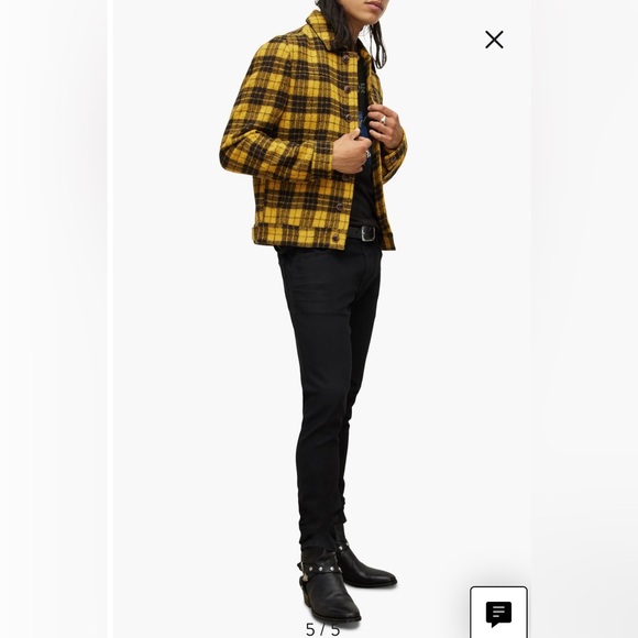 John Varvatos Searcy Plaid Blouson Wool Jacket. Size EU 50 USA 40 medium - Picture 5 of 15